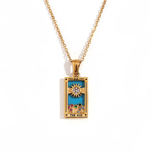 Le Soleil • Plaqué Or 18K & Émail Noir