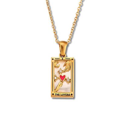 Les Amoureux • Plaqué Or 18K & Émail Argenté