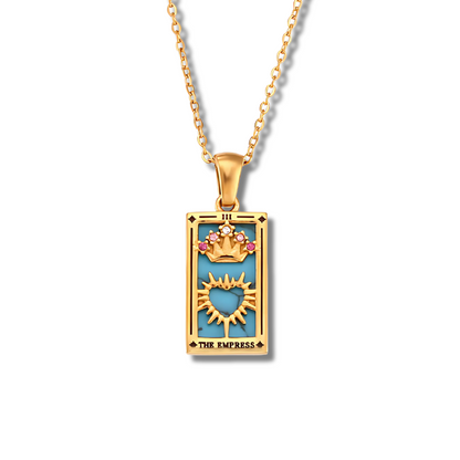 L’Impératrice • Plaqué Or 18K & Émail Bleu
