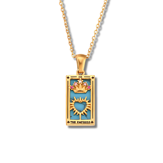 L’Impératrice • Plaqué Or 18K & Émail Bleu